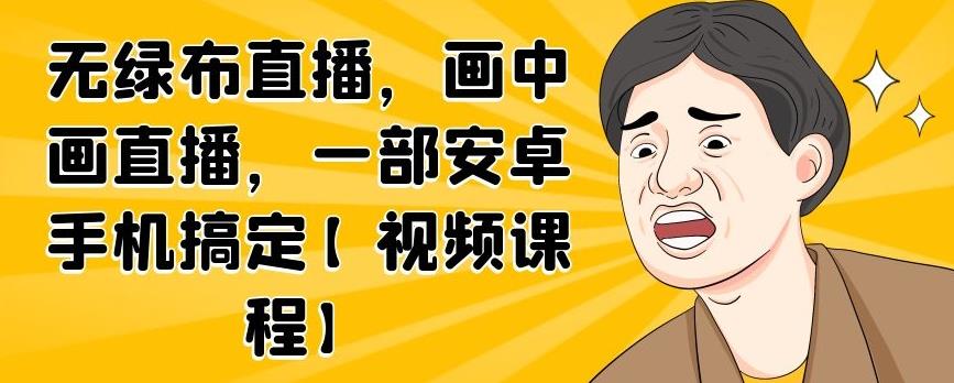 无绿布直播，画中画直播，一部安卓手机搞定【视频课程】网创吧-网创项目资源站-副业项目-创业项目-搞钱项目八海掘金网创吧