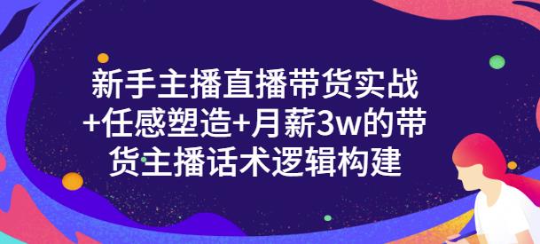 新手主播直播带货实战+信任感塑造+月薪3w的带货主播话术逻辑构建网创吧-网创项目资源站-副业项目-创业项目-搞钱项目八海掘金网创吧