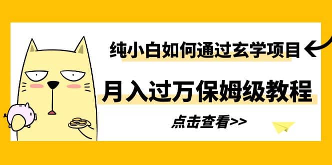 纯小白如何通过玄学项目月入过万保姆级教程网创吧-网创项目资源站-副业项目-创业项目-搞钱项目八海掘金网创吧