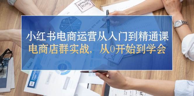 小红书电商运营从入门到精通课，电商店群实战，从0开始到学会网创吧-网创项目资源站-副业项目-创业项目-搞钱项目八海掘金网创吧
