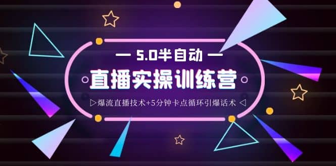 蚂蚁·5.0半自动直播2345打法，半自动爆流直播技术+5分钟卡点循环引爆话术网创吧-网创项目资源站-副业项目-创业项目-搞钱项目八海掘金网创吧