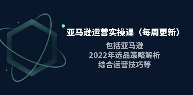 亚马逊运营实操课（每周更新）包括亚马逊2022选品策略解析，综合运营技巧等网创吧-网创项目资源站-副业项目-创业项目-搞钱项目八海掘金网创吧