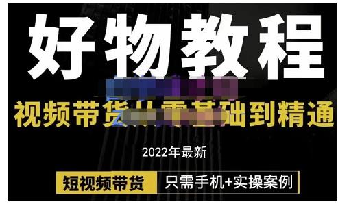 锅锅老师好物分享课程：短视频带货从零基础到精通，只需手机+实操网创吧-网创项目资源站-副业项目-创业项目-搞钱项目八海掘金网创吧