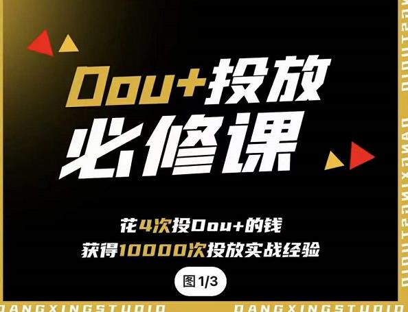 代同学DOU+投放训练营，用付费流量撬动大额自然流量，过得超额变现转化网创吧-网创项目资源站-副业项目-创业项目-搞钱项目八海掘金网创吧