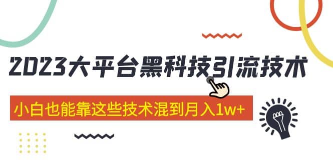 价值4899的2023大平台黑科技引流技术 29节课网创吧-网创项目资源站-副业项目-创业项目-搞钱项目八海掘金网创吧