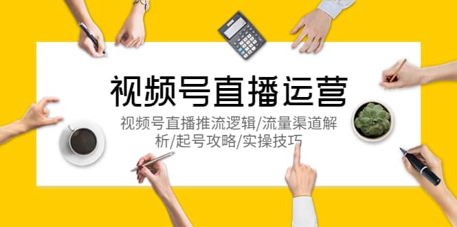 视频号直播运营，视频号直播推流逻辑/流量渠道解析/起号攻略/实操技巧网创吧-网创项目资源站-副业项目-创业项目-搞钱项目八海掘金网创吧