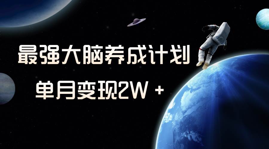 冷门虚拟项目，最强大脑养成计划，一个月变现2W＋网创吧-网创项目资源站-副业项目-创业项目-搞钱项目八海掘金网创吧