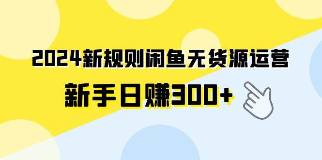 2024新规则闲鱼无货源运营新手日赚300+网创吧-网创项目资源站-副业项目-创业项目-搞钱项目八海掘金网创吧