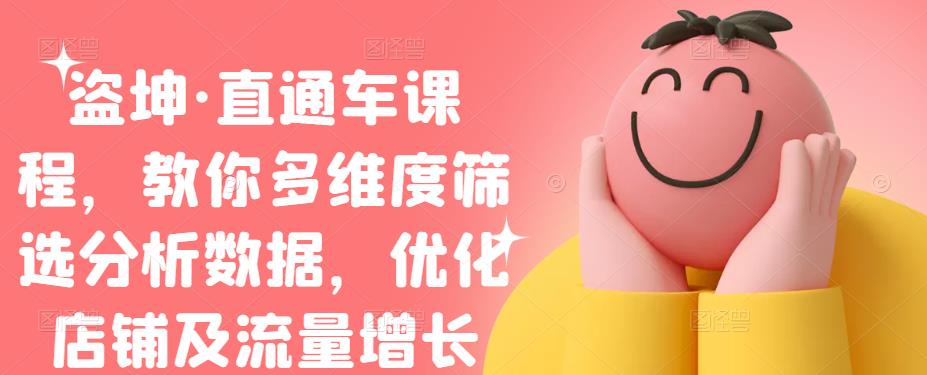 盗坤·直通车课程，教你多维度筛选分析数据，优化店铺及流量增长网创吧-网创项目资源站-副业项目-创业项目-搞钱项目八海掘金网创吧