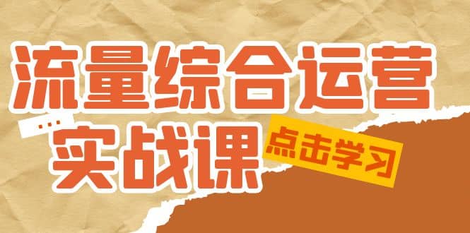 流量综合·运营实战课：短视频、本地生活、个人IP知识付费、直播带货运营网创吧-网创项目资源站-副业项目-创业项目-搞钱项目八海掘金网创吧
