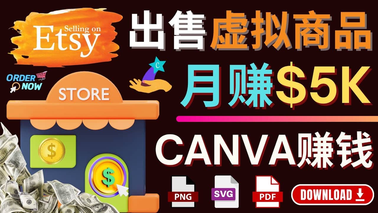 通过Etsy出售Canva模板，操作简单，收益高，月赚5000美元网创吧-网创项目资源站-副业项目-创业项目-搞钱项目八海掘金网创吧