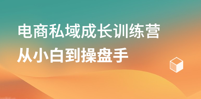 电商私域成长训练营，从小白到操盘手网创吧-网创项目资源站-副业项目-创业项目-搞钱项目八海掘金网创吧