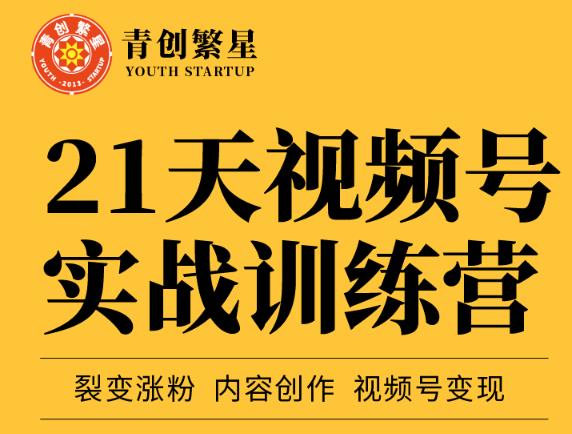 张萌21天视频号实战训练营，裂变涨粉、内容创作、视频号变现 价值298元网创吧-网创项目资源站-副业项目-创业项目-搞钱项目八海掘金网创吧