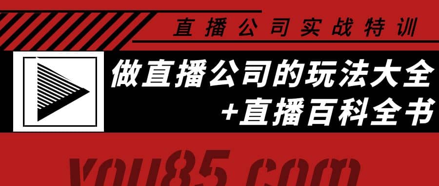 老陈·直播公司实战特训：做直播公司的玩法大全+直播百科全书网创吧-网创项目资源站-副业项目-创业项目-搞钱项目八海掘金网创吧
