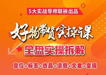 抖音好物带货实操课，全盘拆解抖音好物带货号全套流程打法网创吧-网创项目资源站-副业项目-创业项目-搞钱项目八海掘金网创吧
