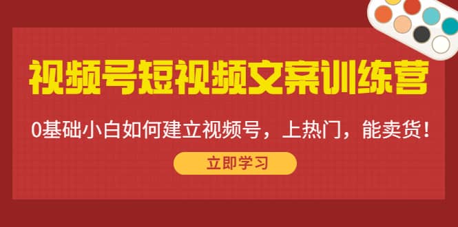 视频号短视频文案训练营：0基础小白如何建立视频号，上热门，能卖货！网创吧-网创项目资源站-副业项目-创业项目-搞钱项目八海掘金网创吧