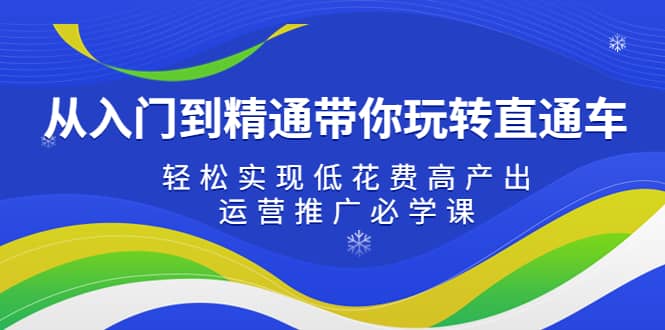 从入门到精通带你玩转直通车：轻松实现低花费高产出，35节运营推广必学课网创吧-网创项目资源站-副业项目-创业项目-搞钱项目八海掘金网创吧