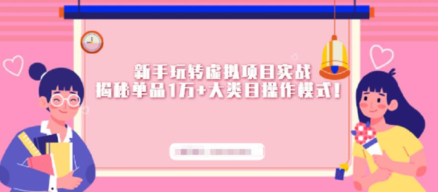 新手玩转虚拟项目实战，揭秘单品1万+大类目操作模式【视频课程】网创吧-网创项目资源站-副业项目-创业项目-搞钱项目八海掘金网创吧