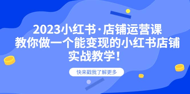 2023小红书·店铺运营课，教你做一个能变现的小红书店铺，20节-实战教学网创吧-网创项目资源站-副业项目-创业项目-搞钱项目八海掘金网创吧
