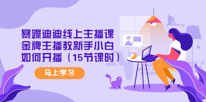 暴躁迪迪线上主播课，金牌主播教新手小白如何开播（15节课时）网创吧-网创项目资源站-副业项目-创业项目-搞钱项目八海掘金网创吧
