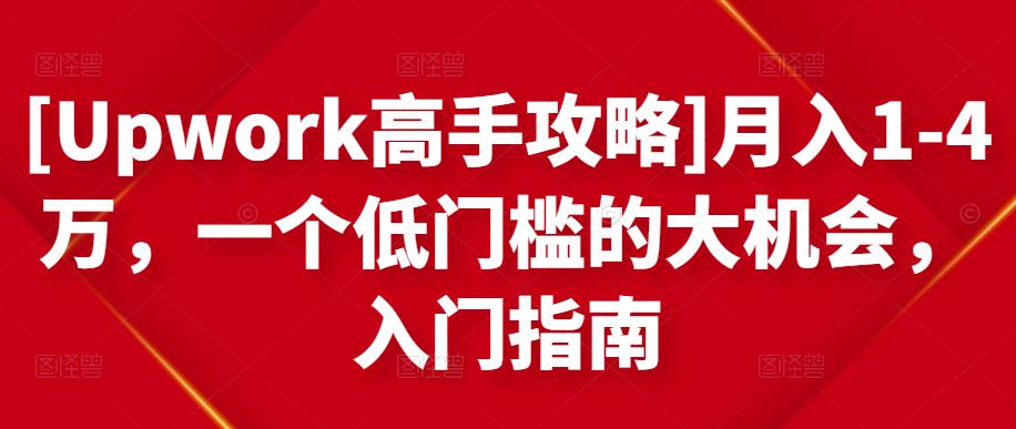月入1-4万，一个低门槛的大机会，入门指南网创吧-网创项目资源站-副业项目-创业项目-搞钱项目八海掘金网创吧