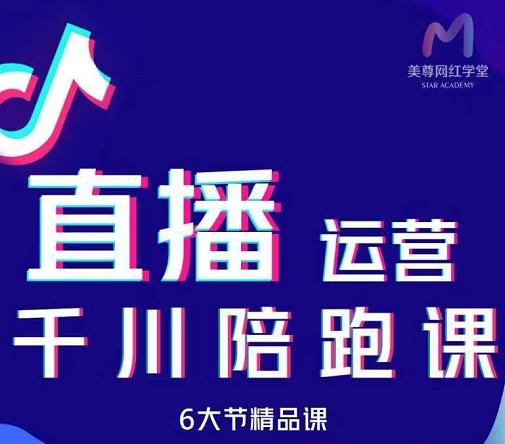 美尊-抖音直播运营千川系统课：直播​运营规划、起号、主播培养、千川投放等网创吧-网创项目资源站-副业项目-创业项目-搞钱项目八海掘金网创吧