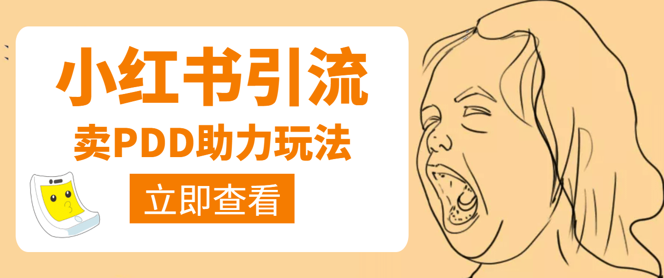 利用小红书卖拼多多助力网创吧-网创项目资源站-副业项目-创业项目-搞钱项目八海掘金网创吧