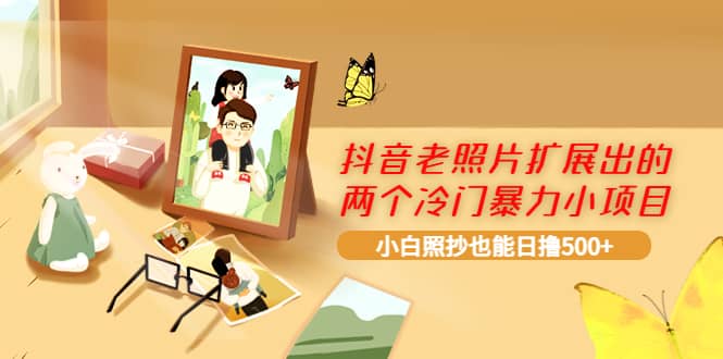 抖音老照片扩展出的两个冷门暴力小项目，小白照抄也能日撸500+网创吧-网创项目资源站-副业项目-创业项目-搞钱项目八海掘金网创吧