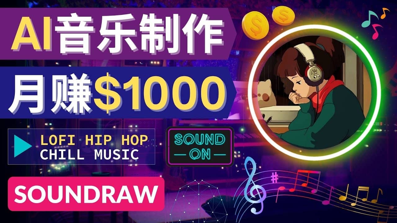 无需任何音乐基础： 使用AI软件制作Lofi Hip Hop Chill Music 月赚1000美元网创吧-网创项目资源站-副业项目-创业项目-搞钱项目八海掘金网创吧