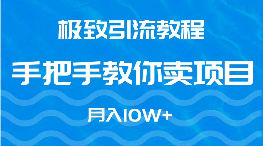 极致引流教程，手把手教你卖项目，月入10W+网创吧-网创项目资源站-副业项目-创业项目-搞钱项目八海掘金网创吧