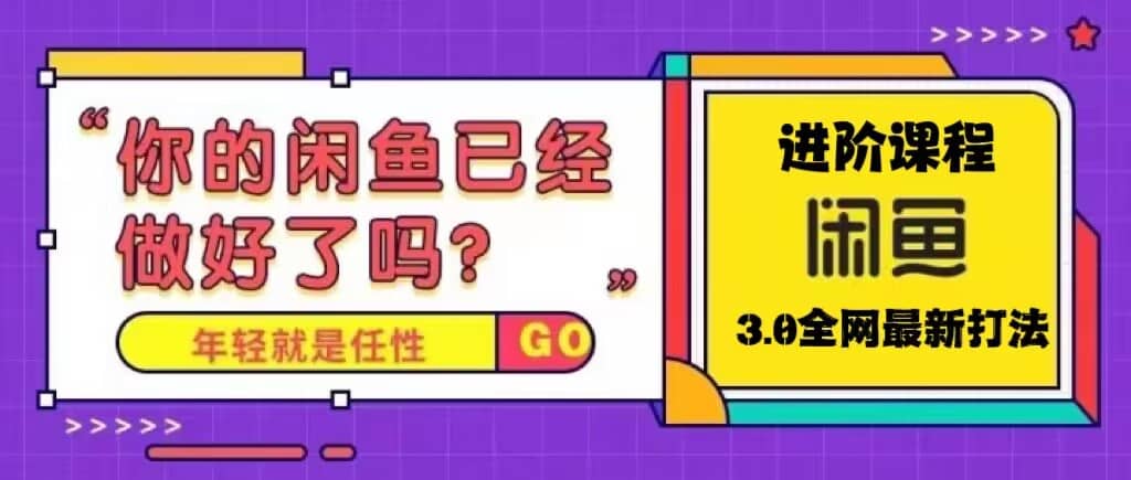 火爆全网的咸鱼玩法进阶课程，咸鱼进阶课程网创吧-网创项目资源站-副业项目-创业项目-搞钱项目八海掘金网创吧