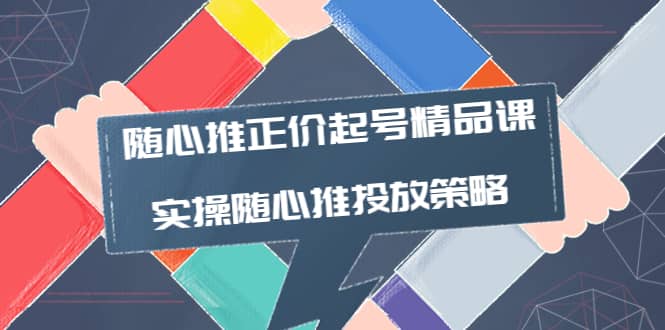 随心推正价起号精品课，实操随心推投放策略（5节课-价值298）网创吧-网创项目资源站-副业项目-创业项目-搞钱项目八海掘金网创吧