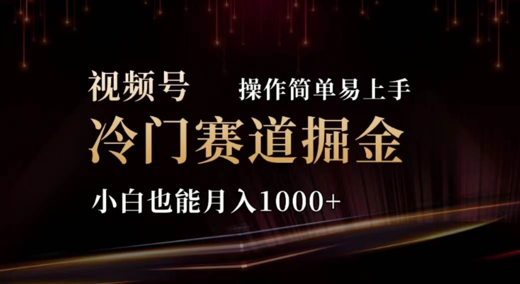 2024视频号冷门赛道掘金，操作简单轻松上手，小白也能月入1000+网创吧-网创项目资源站-副业项目-创业项目-搞钱项目八海掘金网创吧