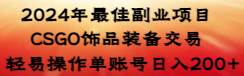 2024年最佳副业项目 CSGO饰品装备交易 轻易操作单账号日入200+网创吧-网创项目资源站-副业项目-创业项目-搞钱项目八海掘金网创吧