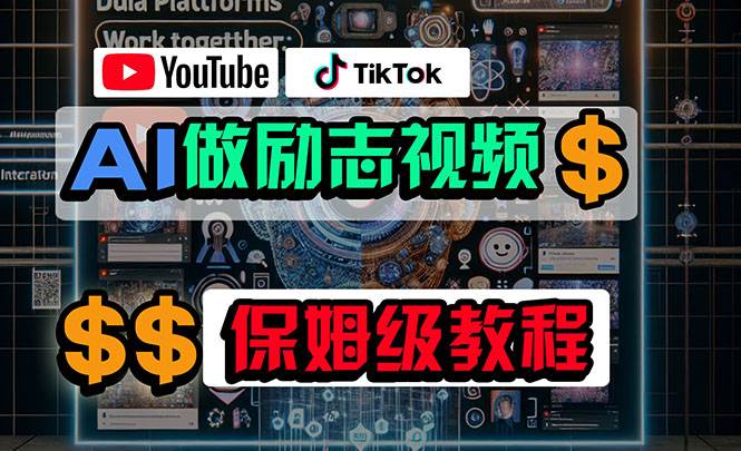 利用AI制作励志视频，在YouTube和TikTok赚钱，小白可做（附工具）网创吧-网创项目资源站-副业项目-创业项目-搞钱项目八海掘金网创吧