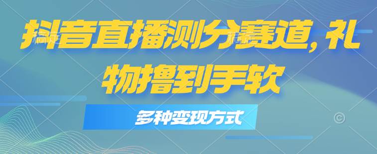抖音直播测分赛道，多种变现方式，轻松日入1000+网创吧-网创项目资源站-副业项目-创业项目-搞钱项目八海掘金网创吧