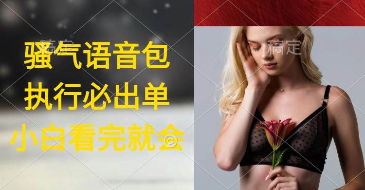执行就出单，日入2000+，超火骚气语音包，小白看完课程就能马上实操网创吧-网创项目资源站-副业项目-创业项目-搞钱项目八海掘金网创吧