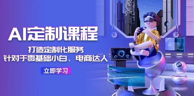 AI-定制课程，打造 定制化服务（针对于零基础小白、电商达人）36节课网创吧-网创项目资源站-副业项目-创业项目-搞钱项目八海掘金网创吧