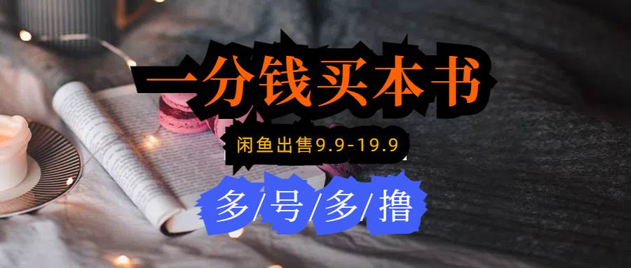 每天花1分钱买一本书，闲鱼出售9.9-19.9不等，多账号多撸 新手小白均可操作网创吧-网创项目资源站-副业项目-创业项目-搞钱项目八海掘金网创吧