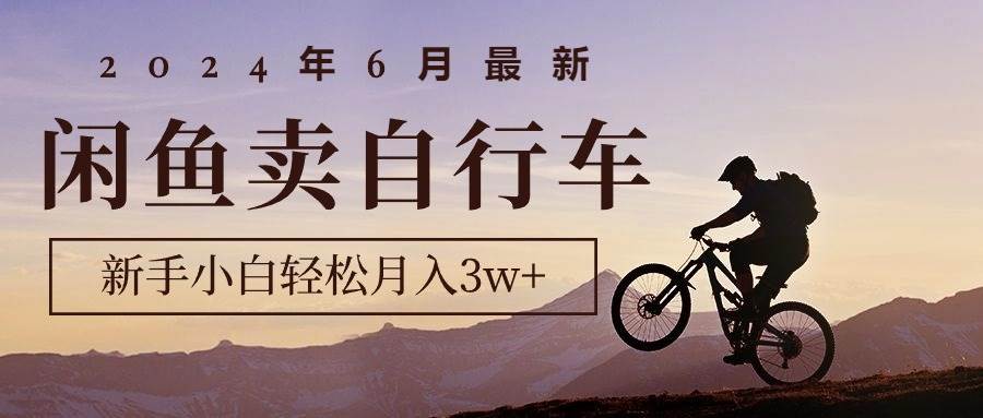 2024年6月最新闲鱼卖自行车，新手小白轻松月入3w+项目网创吧-网创项目资源站-副业项目-创业项目-搞钱项目八海掘金网创吧
