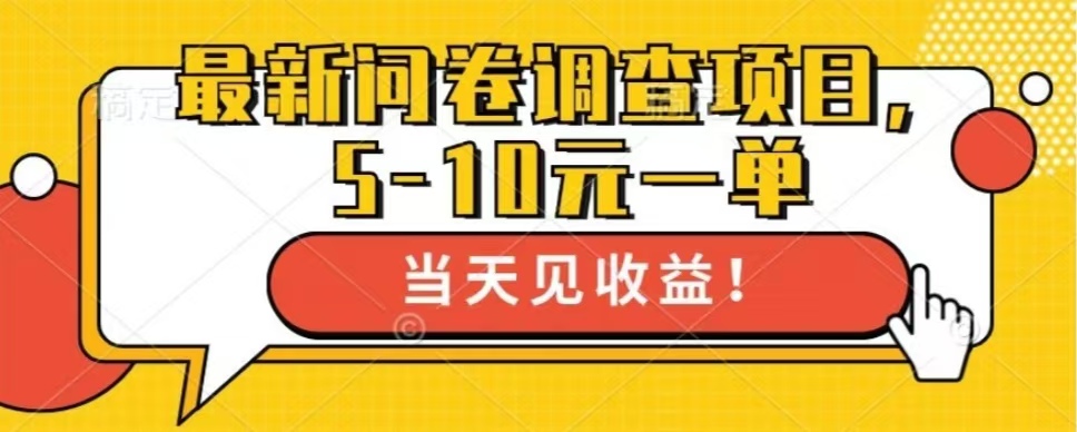 最新问卷调查项目，共12个平台，单日零撸100＋网创吧-网创项目资源站-副业项目-创业项目-搞钱项目八海掘金网创吧