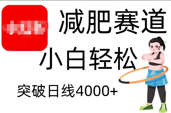 小红书减肥赛道，小白轻松日利润4000+网创吧-网创项目资源站-副业项目-创业项目-搞钱项目八海掘金网创吧