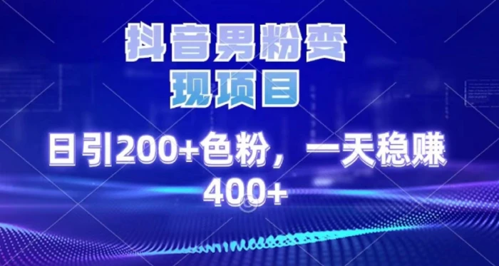 2025最新男粉项目 日引200 轻松月入2w+网创吧-网创项目资源站-副业项目-创业项目-搞钱项目八海掘金网创吧