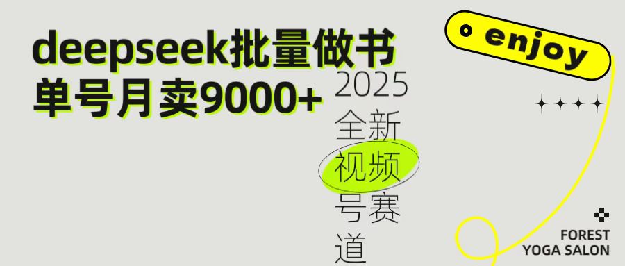 2025最新视频号项目 如何用Deepseek快速批量制作书单号 日入1000＋网创吧-网创项目资源站-副业项目-创业项目-搞钱项目八海掘金网创吧